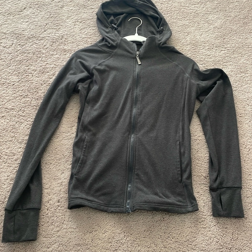 Soft materials zip up gray jacket, size medium